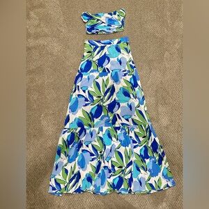 Sky to Moon bandeau top and long skirt set perfect for the beach